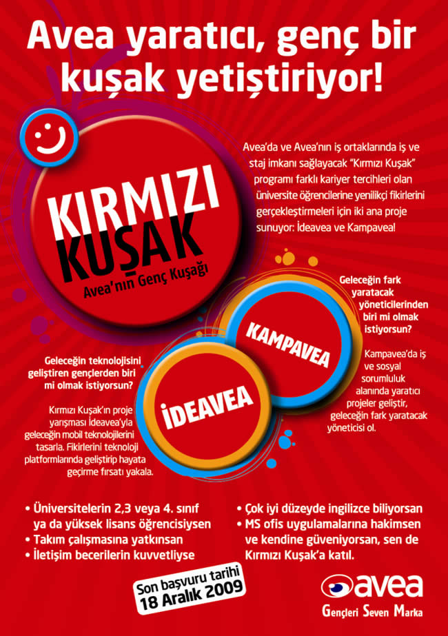 avea k�rm�z� ku�ak i� staj traniee