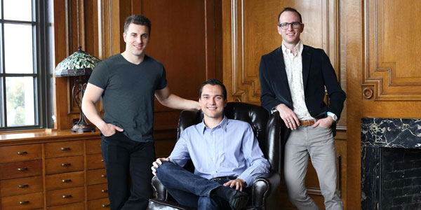 Airbnb'nin kurucuları: Brian Chesky, Nathan Blecharczyk ve Joe Gebbia.