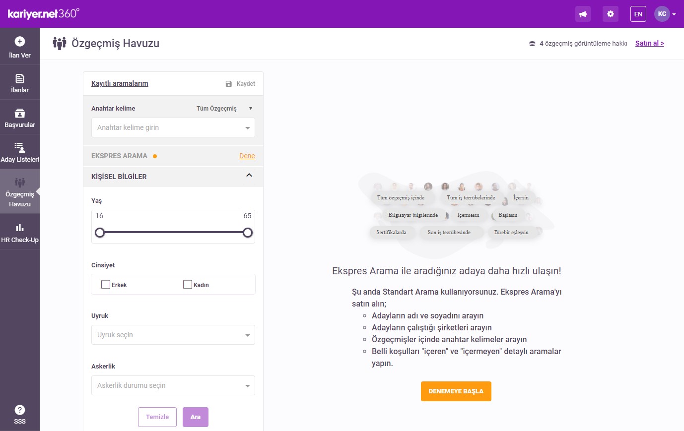 kariyer net ekspres arama moduluyle nokta atisi aramalar yapin ik blog